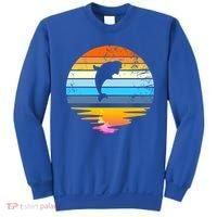 Beluga Whale Retro Sunset Save The Whales Beluga Meaningful Gift Sweatshirt thumb 0