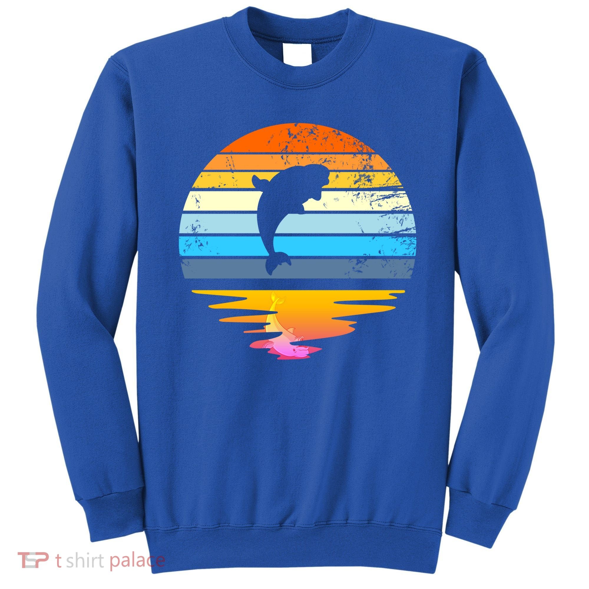 Beluga Whale Retro Sunset Save The Whales Beluga Meaningful Gift Sweatshirt