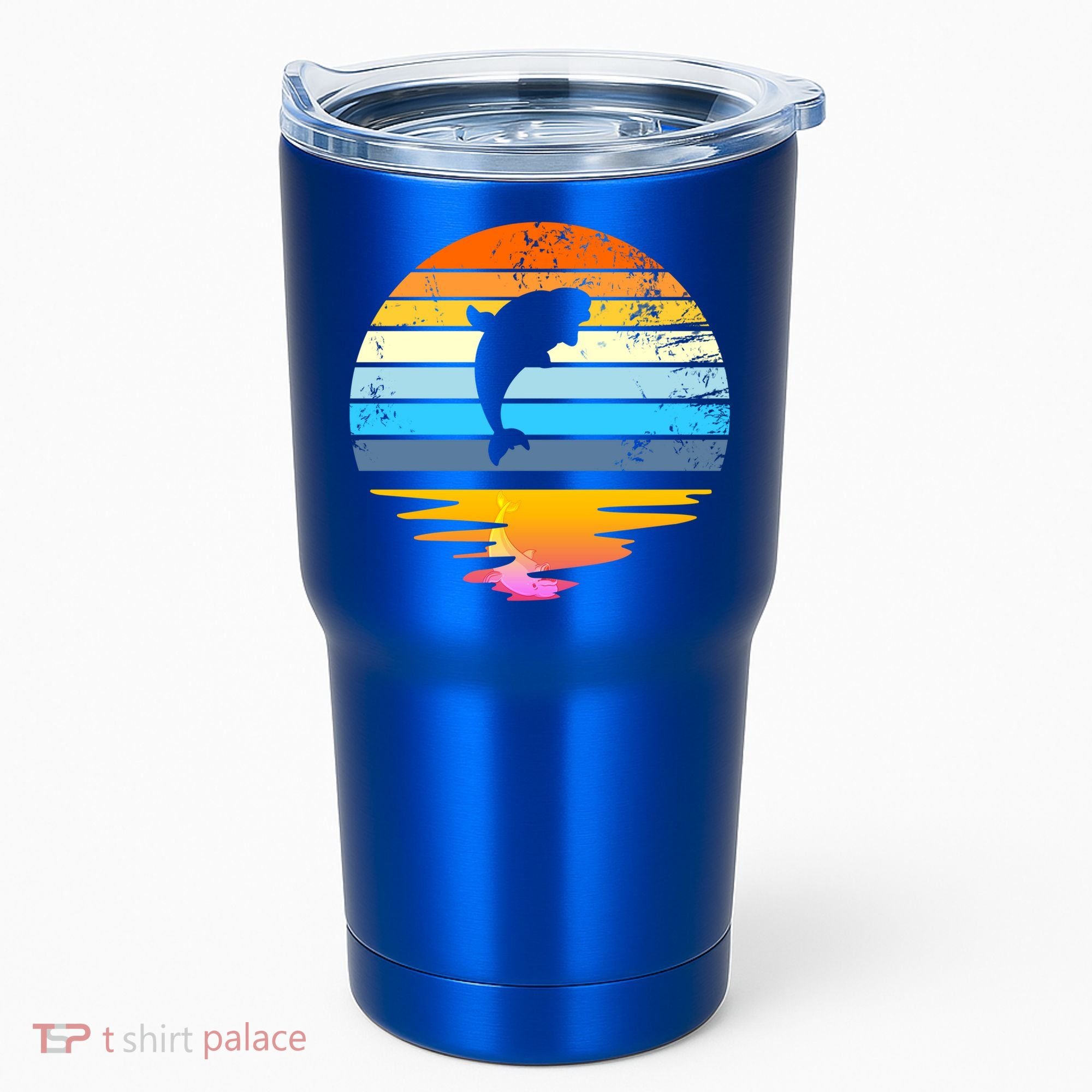 Beluga Whale Retro Sunset Save The Whales Beluga Meaningful Gift Tumbler
