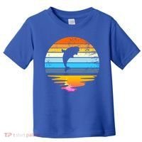 Beluga Whale Retro Sunset Save The Whales Beluga Meaningful Gift Toddler T-Shirt thumb 0