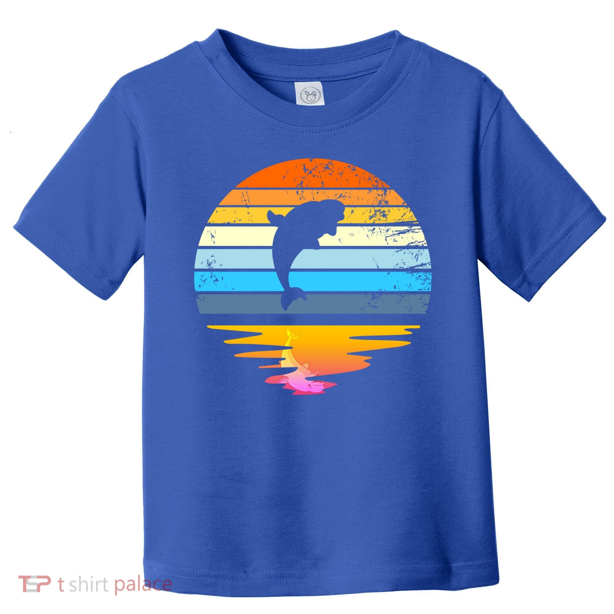 Beluga Whale Retro Sunset Save The Whales Beluga Meaningful Gift Toddler T-Shirt