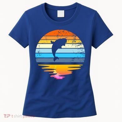 Beluga Whale Retro Sunset Save The Whales Beluga Meaningful Gift Women's T-Shirt