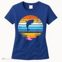 Beluga Whale Retro Sunset Save The Whales Beluga Meaningful Gift Women's T-Shirt thumb 0