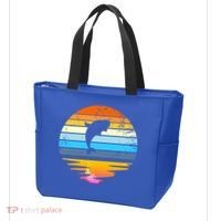 Beluga Whale Retro Sunset Save The Whales Beluga Meaningful Gift Tote Bag thumb 3