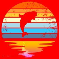 Beluga Whale Retro Sunset Save The Whales Beluga Meaningful Gift Santa Hat thumb 1