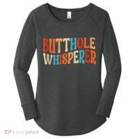 Butthole Whisperer Retro Sarcastic Jokes Funny Women's Perfect Tri Tunic Long Sleeve Shirt thumb 0