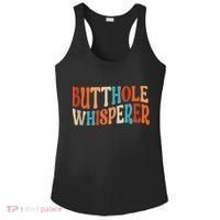 Butthole Whisperer Retro Sarcastic Jokes Funny Ladies PosiCharge Competitor Racerback Tank thumb 0