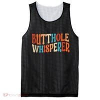 Butthole Whisperer Retro Sarcastic Jokes Funny Mesh Reversible Basketball Jersey Tank thumb 0