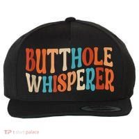 Butthole Whisperer Retro Sarcastic Jokes Funny Wool Snapback Cap thumb 0