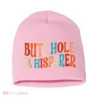 Butthole Whisperer Retro Sarcastic Jokes Funny Short Acrylic Beanie thumb 0