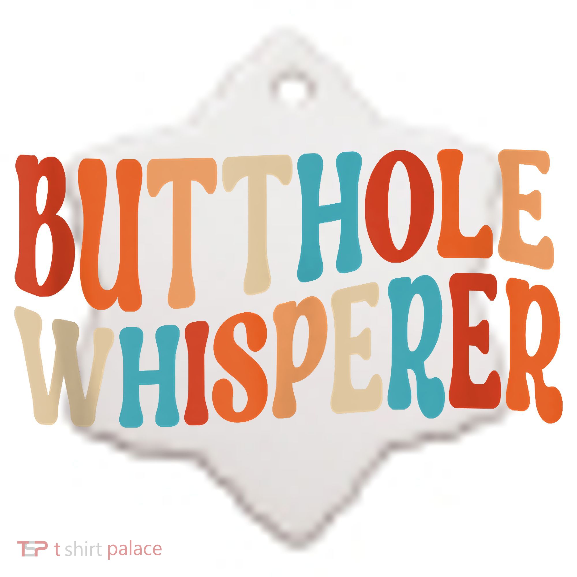 Butthole Whisperer Retro Sarcastic Jokes Funny Ceramic Ornament