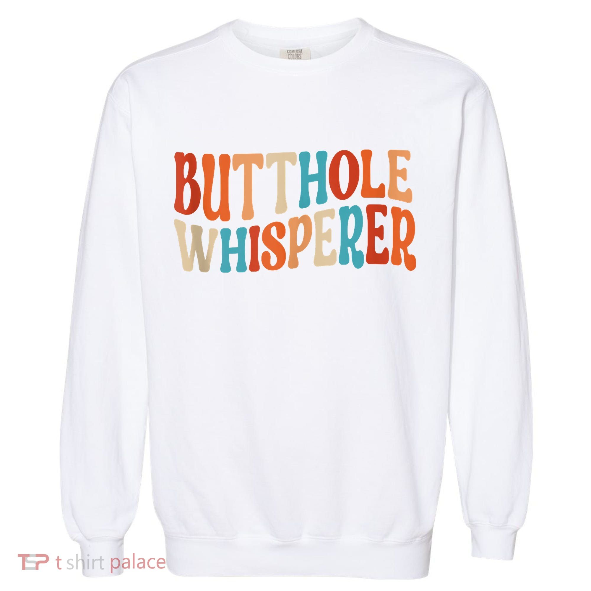 Butthole Whisperer Retro Sarcastic Jokes Funny Garment-Dyed Sweatshirt