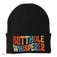 Butthole Whisperer Retro Sarcastic Jokes Funny Gift Beanie thumb 0