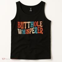 Butthole Whisperer Retro Sarcastic Jokes Funny Gift Tank Top thumb 2