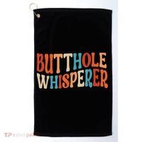 Butthole Whisperer Retro Sarcastic Jokes Funny Gift Golf Towel thumb 0