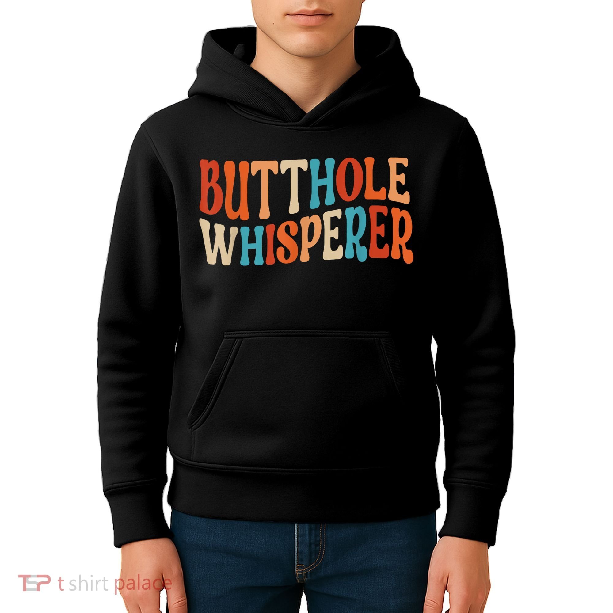 Butthole Whisperer Retro Sarcastic Jokes Funny Gift Kids Hoodie