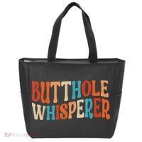 Butthole Whisperer Retro Sarcastic Jokes Funny Gift Tote Bag thumb 0