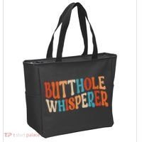 Butthole Whisperer Retro Sarcastic Jokes Funny Gift Tote Bag thumb 2
