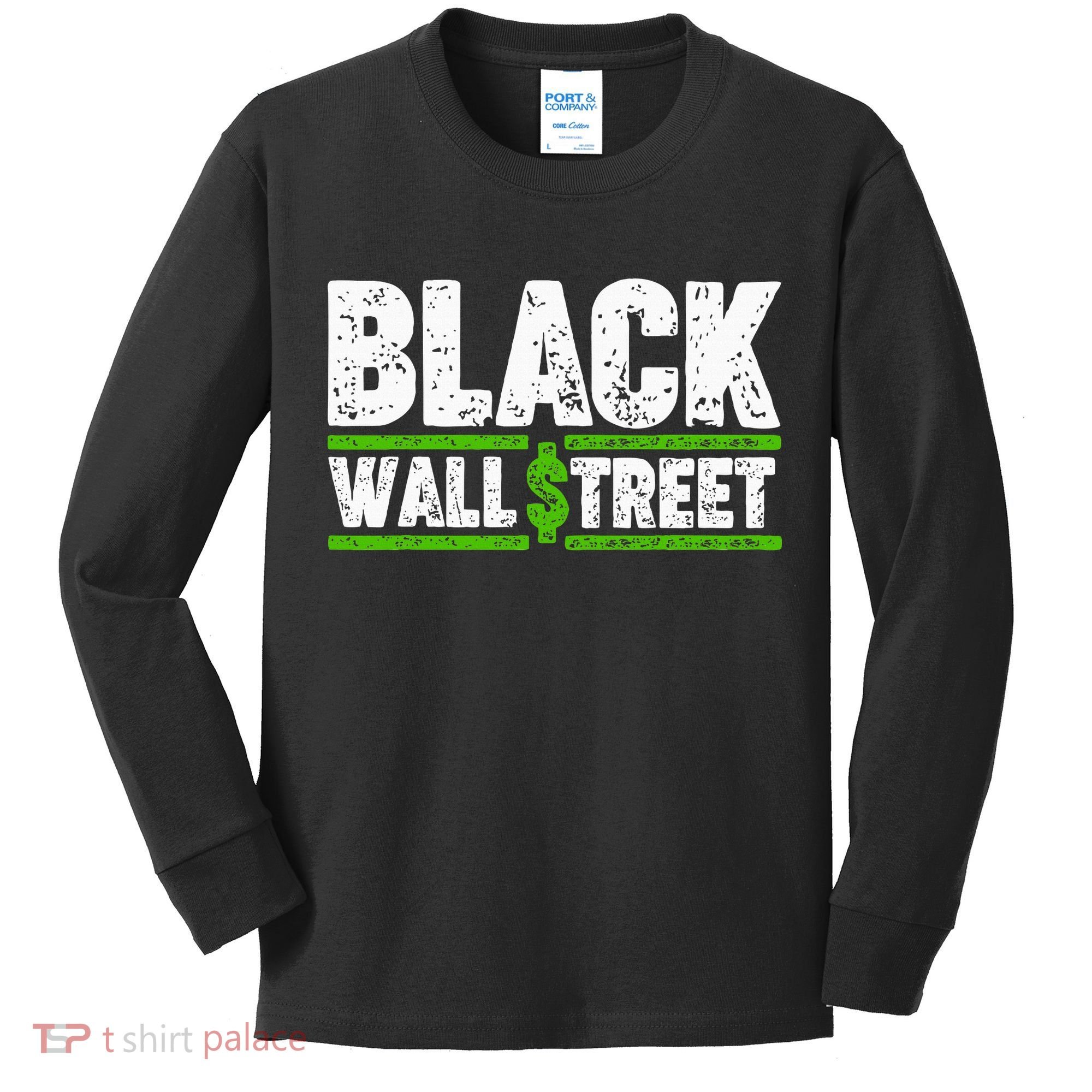 Black Wall Street Kids Long Sleeve Shirt