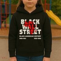 Black Wall Street Tulsa African Juneteenth Black Wall Street Kids Hoodie thumb 3