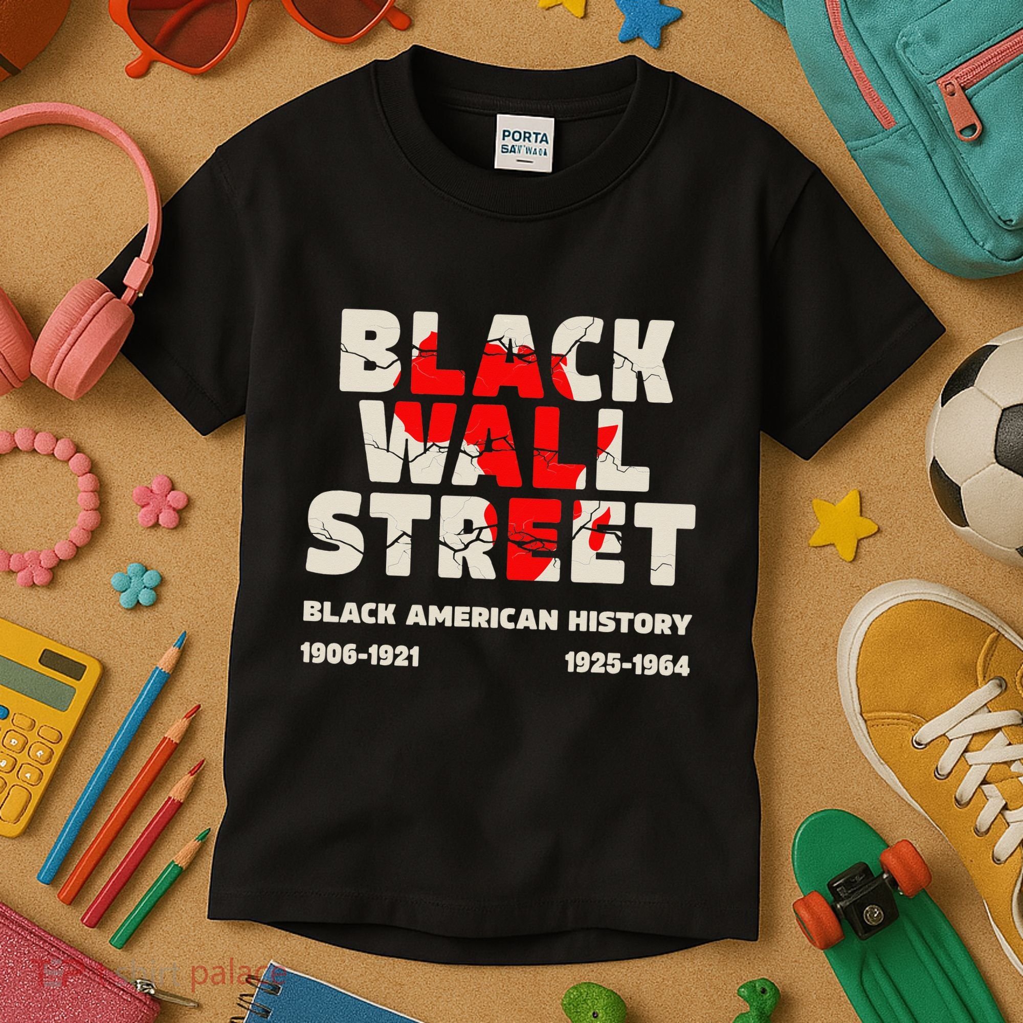 Black Wall Street Tulsa African Juneteenth Black Wall Street Kids T-Shirt
