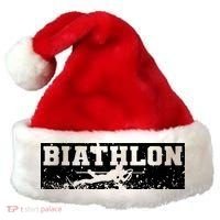 Biathlon Winter Sport Santa Hat thumb 0