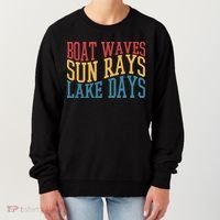 Boat Waves Sun Rays Lake Days Women's Sweatshirt thumb 0