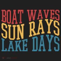 Boat Waves Sun Rays Lake Days Women's Sweatshirt thumb 2