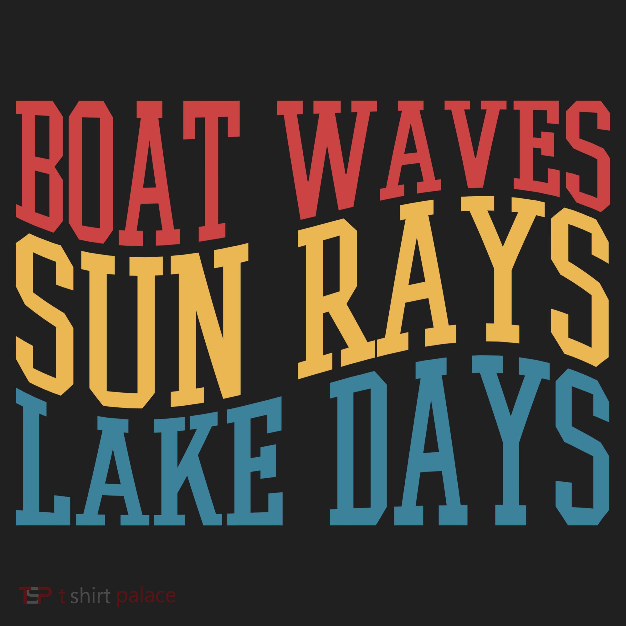 Boat Waves Sun Rays Lake Days Women's Sweatshirt