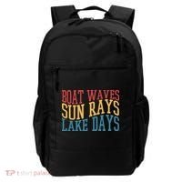 Boat Waves Sun Rays Lake Days Backpack thumb 0