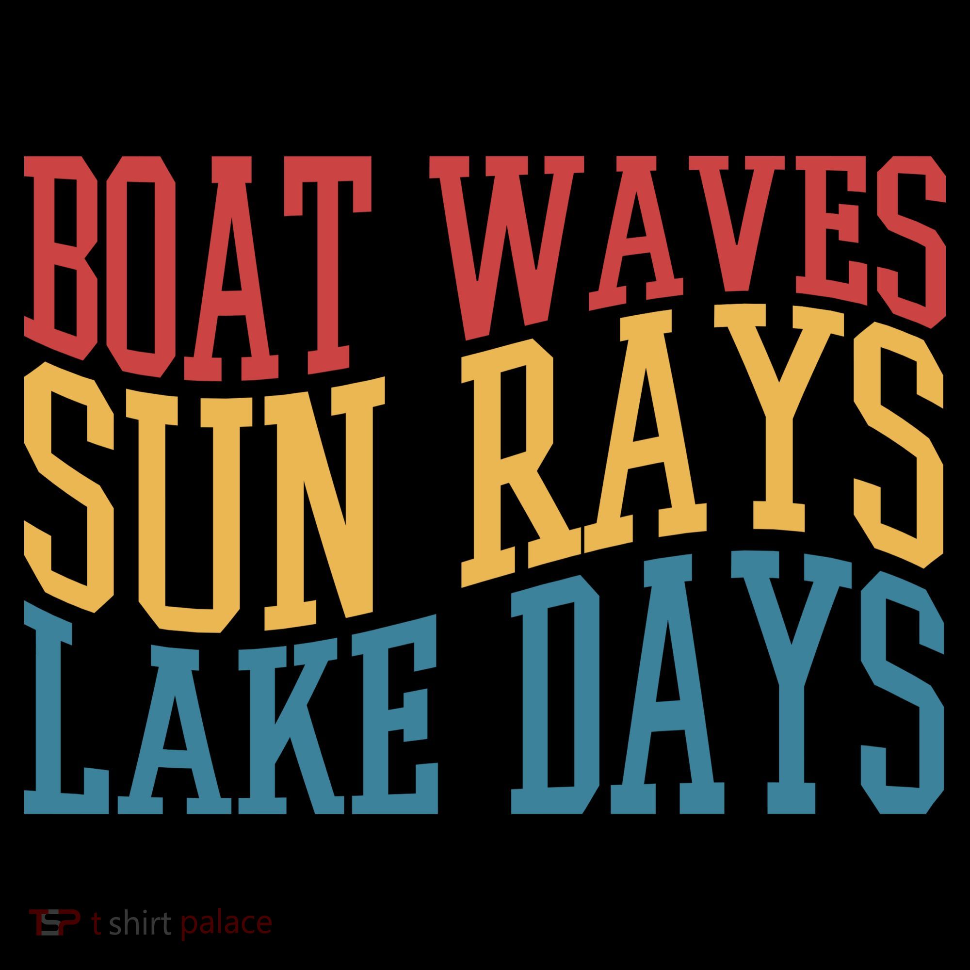 Boat Waves Sun Rays Lake Days Backpack