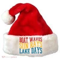 Boat Waves Sun Rays Lake Days Santa Hat thumb 0