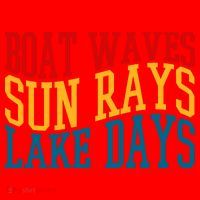 Boat Waves Sun Rays Lake Days Santa Hat thumb 1