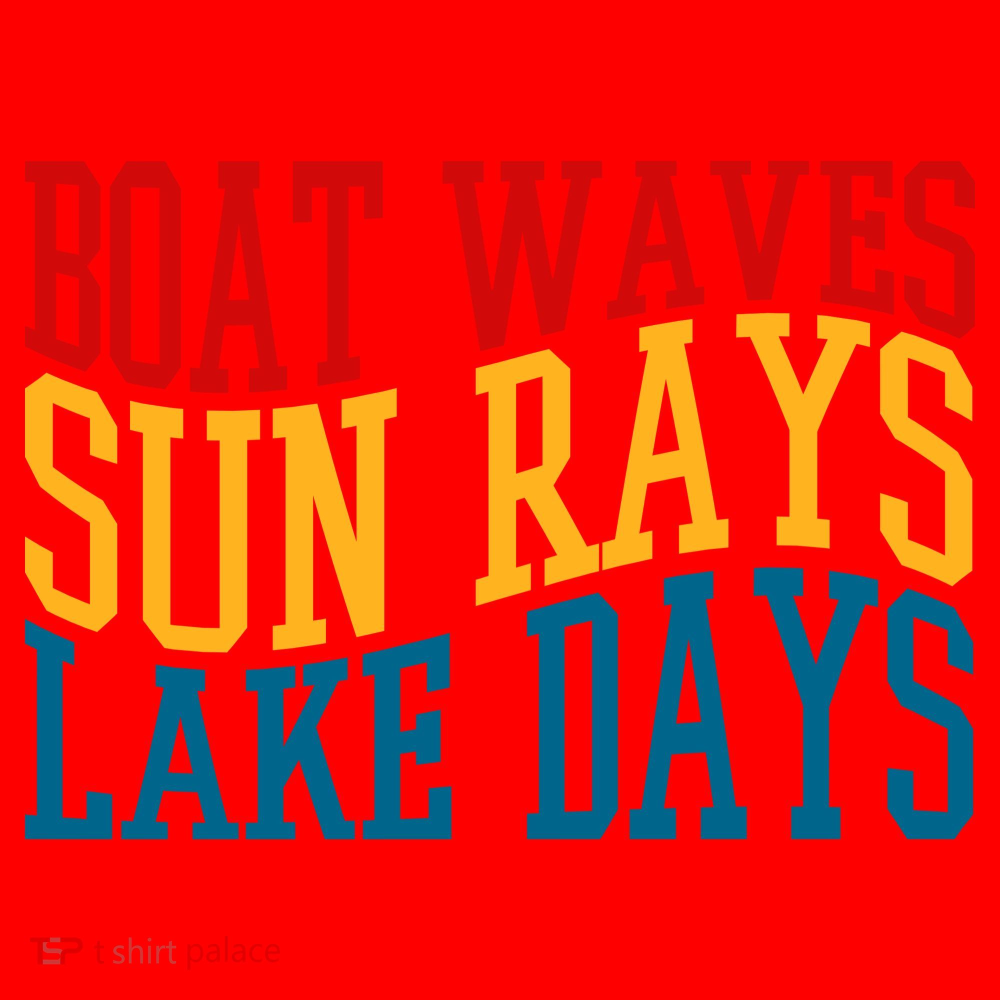Boat Waves Sun Rays Lake Days Santa Hat