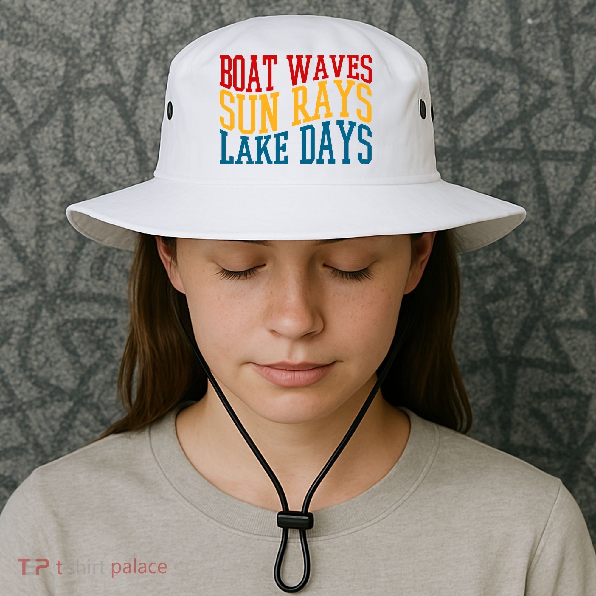 Boat Waves Sun Rays Lake Days Bucket Hat