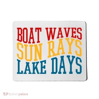 Boat Waves Sun Rays Lake Days Mousepad