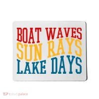 Boat Waves Sun Rays Lake Days Mousepad thumb 0