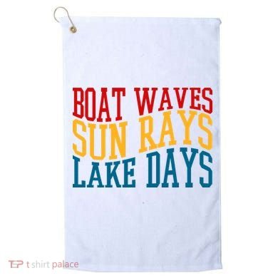 Boat Waves Sun Rays Lake Days Golf Towel