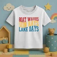 Boat Waves Sun Rays Lake Days Toddler T-Shirt thumb 3
