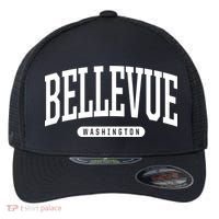 Bellevue Washington Souvenirs College Style Bellevue Washington Souvenir Gift Flexfit Unipanel Trucker Cap thumb 0