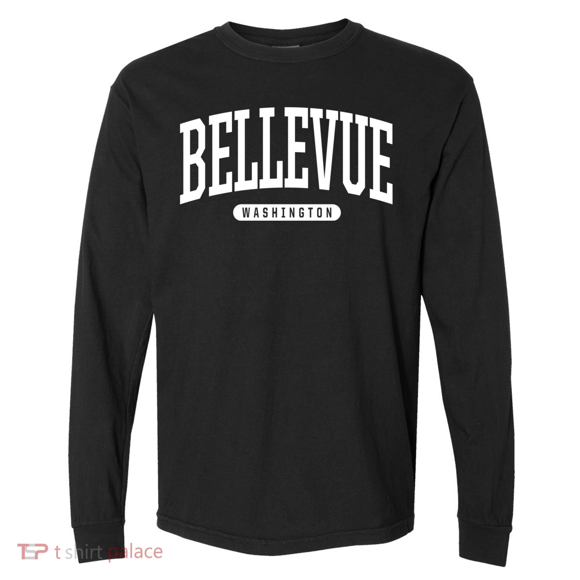 Bellevue Washington Souvenirs College Style Bellevue Washington Souvenir Gift Comfort Colors Heavyweight Long Sleeve T-Shirt