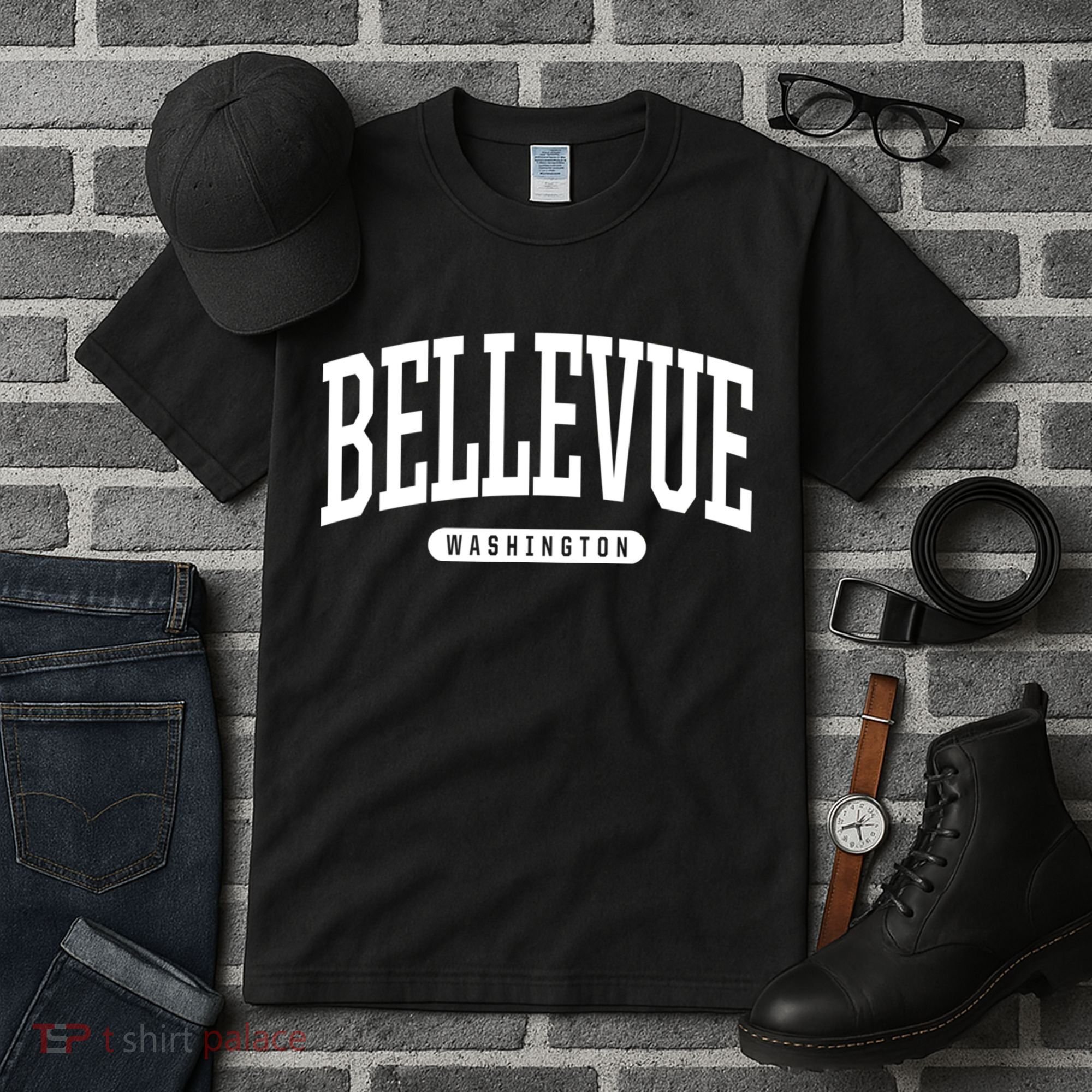 Bellevue Washington Souvenirs College Style Bellevue Washington Souvenir Gift Tall T-Shirt