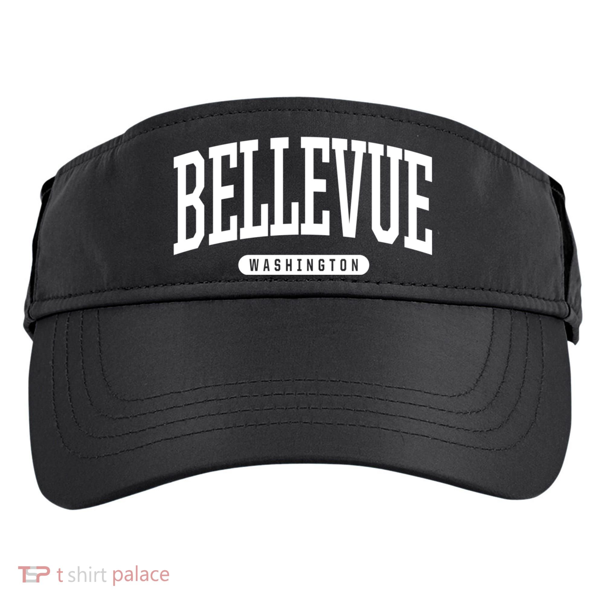 Bellevue Washington Souvenirs College Style Bellevue Washington Souvenir Gift Adult Drive Performance Visor