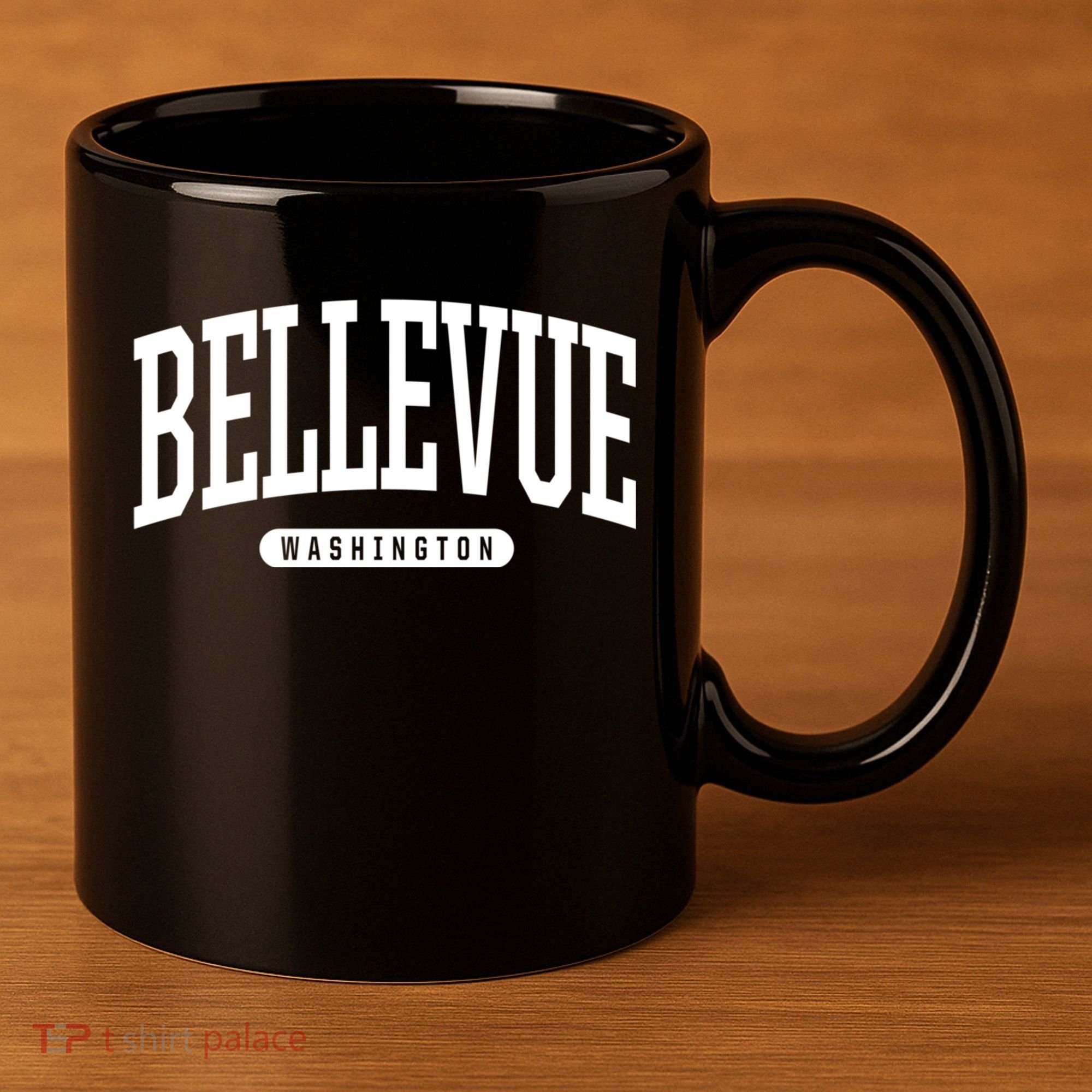 Bellevue Washington Souvenirs College Style Bellevue Washington Souvenir Gift 11oz C Handle Ceramic Mug
