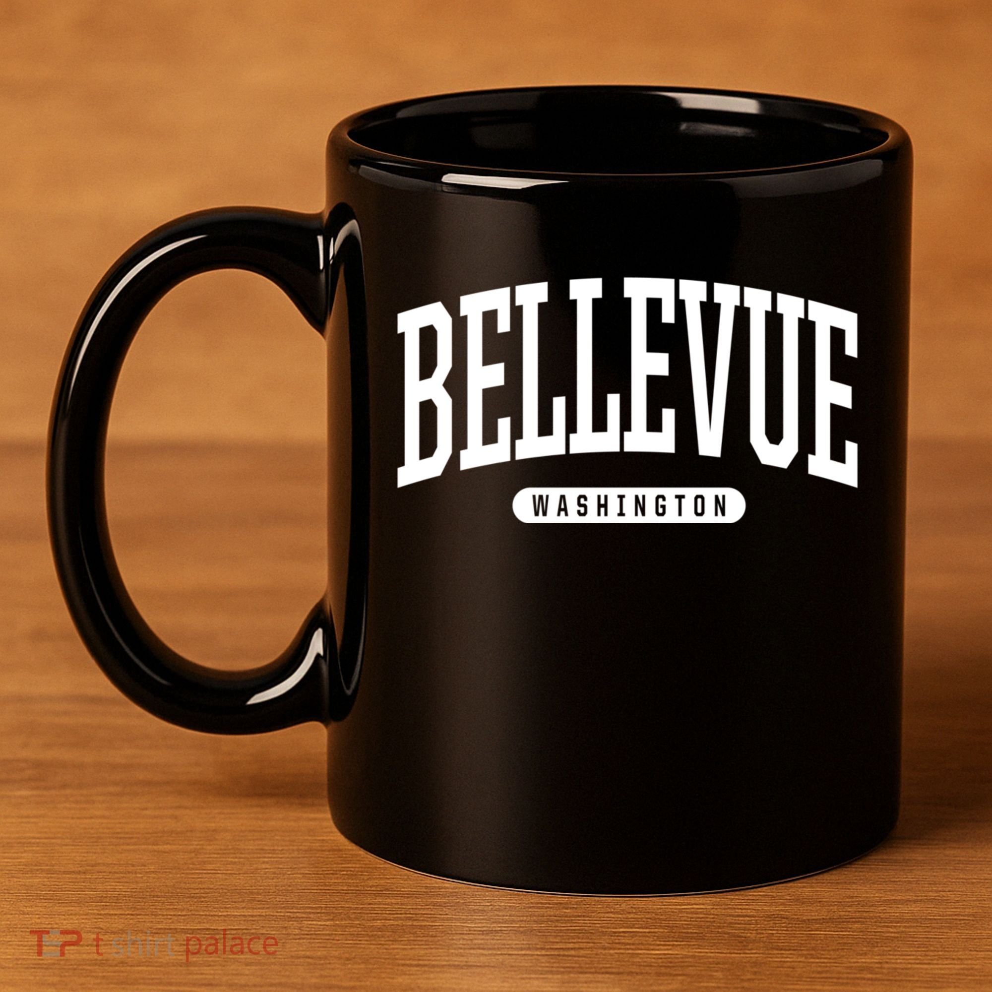 Bellevue Washington Souvenirs College Style Bellevue Washington Souvenir Gift 11oz C Handle Ceramic Mug