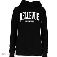 Bellevue Washington Souvenirs College Style Bellevue Washington Souvenir Gift Womens Funnel Neck Pullover Hood thumb 0