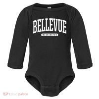 Bellevue Washington Souvenirs College Style Bellevue Washington Souvenir Gift Baby Long Sleeve Bodysuit thumb 0
