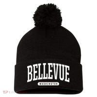 Bellevue Washington Souvenirs College Style Bellevue Washington Souvenir Gift Pom Pom 12in Knit Beanie thumb 0