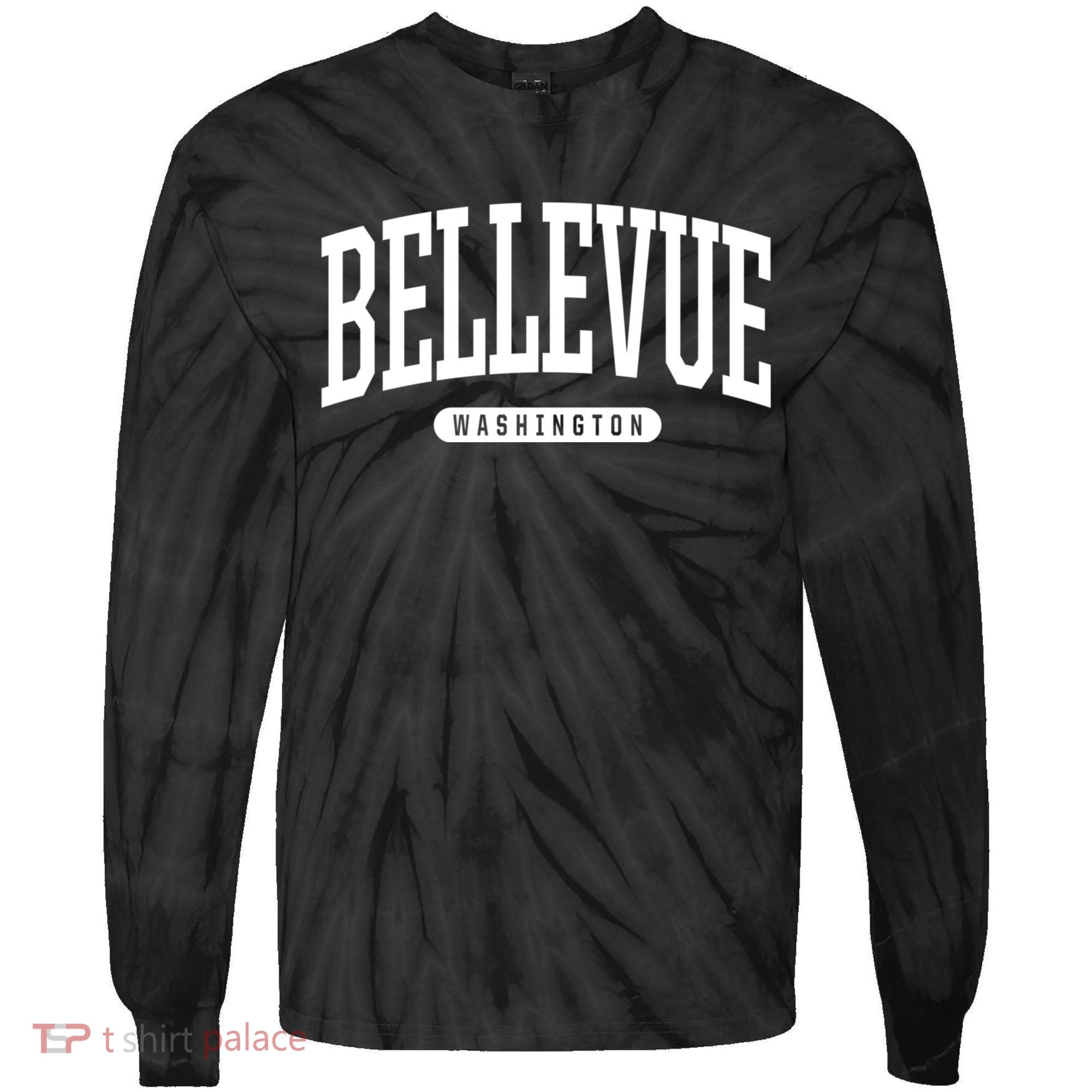Bellevue Washington Souvenirs College Style Bellevue Washington Souvenir Gift Tie-Dye Long Sleeve Shirt