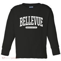 Bellevue Washington Souvenirs College Style Bellevue Washington Souvenir Gift Toddler Long Sleeve Shirt thumb 0